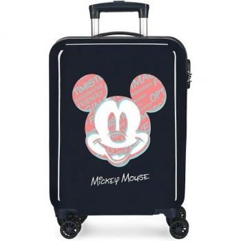 Maleta de Cabina Mickey Mouse colección Always be Kind - ABS Rígido Liso y Luminoso - 4 RUEDAS dobles 360 - Candado integrado - Equipaje de Mano - GARANTÍA Disney 100% Original