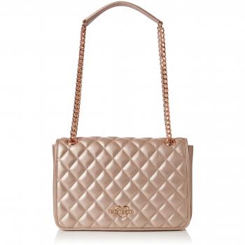 Love Moschino Borsa Quilted Metallic Pu Rame, Bolso Mujer, Marrón