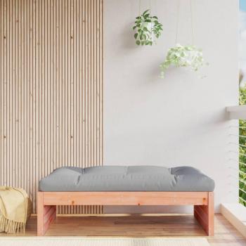Taburete de jardín madera maciza de abeto Douglas 120x80 cm Marrón
