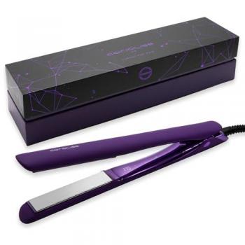 Plancha de Pelo Profesional Corioliss C5 Colección Púrpura - Placas de Titanio, Temperatura Ajustable 80º-235º, Tecnología Iónica, Apagado Automático y Funda de Viaje