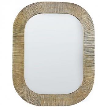 Espejo de pared decorativo rectangular 68 x 54 cm dorado Sankosz