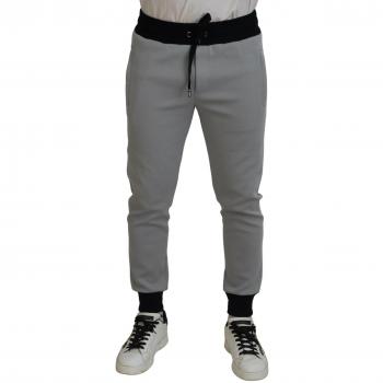 Dolce & Gabbana Gray Polyester Sweatpants Jogger Pants - IT48 | M, Elegant Gray Jogger Pants, Gray male, Sizes: M
