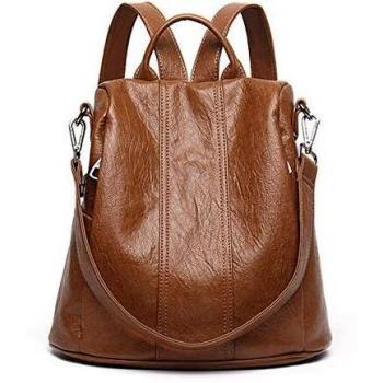 Bolso Mochila Cuero Mujer Antirrobo Mochilas Mujer Casual, JOSEKO Ligero de PU Impermeable Mochila de Viaje de Gran Capacidad Bolsa de Hombro Convertible con Adorno Colgante Tassel