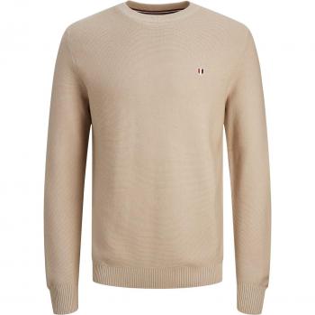 Jack & Jones Men's Crew Neck Knit Sweater - Beige