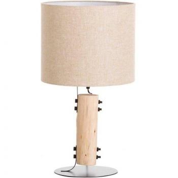 Lámpara de Mesa Magma 7hSevenOn Deco E27 40W Natural/Negro Ø30x55 cm