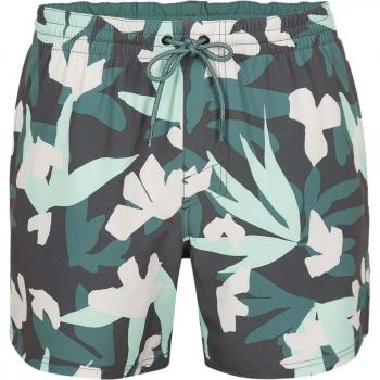 O'Neill Cali Camorro 15 Men's Swim Shorts with Grey Art Flower Design