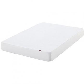 Funda de Colchón Bielástica de Rizo Aitana Beige para Cama Individual 90 cm y Protector Suave de Algodón Blanco para Colchón Matrimonial 135 x 190 cm