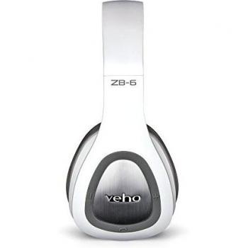Veho ZB-6 Auriculares Bluetooth en la Oreja | Diseño Plegable | Micrófono | Control Remoto | Opción con Cable | Auriculares inalámbricos Recargables - Blanco