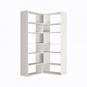 Estantería Gemelo Epikasa, Tablero Aglomerado de Melamina, Blanco, 158x30x179 cm