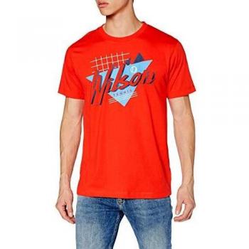 Wilson M Nostalgia Tech tee Camiseta, Hombre, Infrared w, S