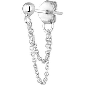 Ear Candy - Piercing largo Helmi de plata bañado en rodio