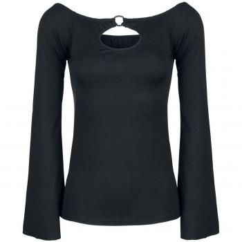 Outer Vision Top Bran Manga Larga Mujer Negro M