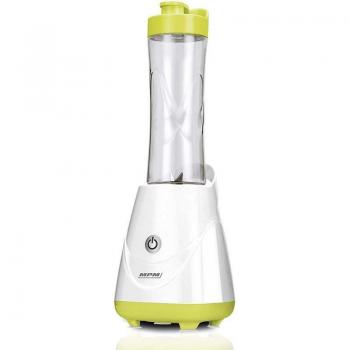 MPM MBL-20 Batidora de Vaso Individual Good To Go, Licuadora Personal, Smoothie Maker con 2 Botellas Portátiles de 600 ml, Potencia 250W, Libre de BPA, Blanco