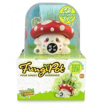 Garden Keepers FungiPot - Maceta Inteligente, Mascota Digital Interactiva para Cuidar Plantas, Sensores de Humedad, Luz y Temperatura, 7 Juegos y 3 Niveles, Incluye Sustr