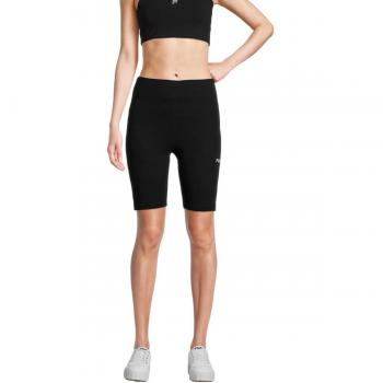 Fila Women's Black Cotton Short Leggings with Logo Embroidery - XS