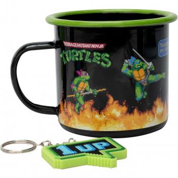 Taza Enamel con Llavero de Regalo