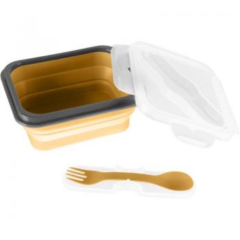 Zopa Mustard Yellow Small Silicone Lunch Box with Cutlery Set