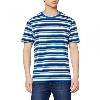 NIKE M NSW tee Stripe Camiseta de Manga Corta, Hombre, Battle Blue