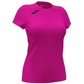 Camiseta Joma Record II Manga Corta Mujer Rosa Flúor