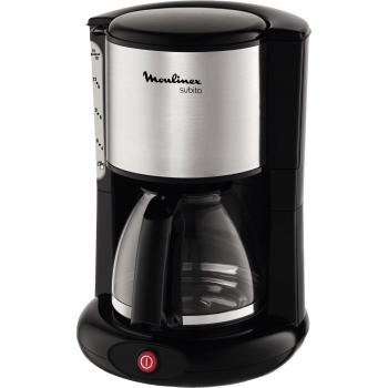 Moulinex FG360811 Cafetera de Filtro, 12 Tazas, función Auto, 1000 W, 45 Decibeles, DAA, INOX y Negro