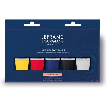 Set de Pintura Acrílica L&B en 5 Colores Surtidos (80 ml c/u)