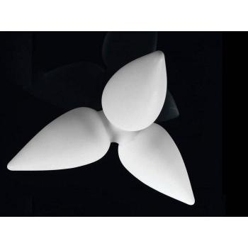 Palma lámpara de techo 3 focos CFL Outdoor IP44, blanco mate / blanco opal