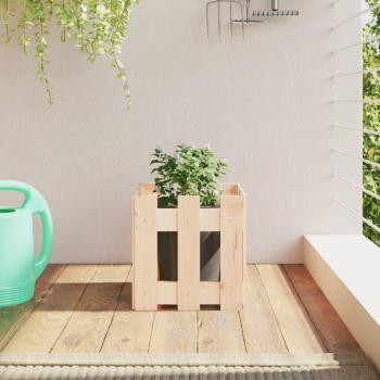 Jardinera Diseño de Valla 30x30x30 cm Madera Maciza de Pino