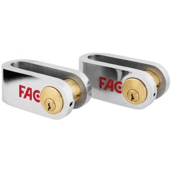 Candado Cromado de Seguridad con Pletina Calibrada 40x10mm FAC 506/50 - Juego de 2 Unidades