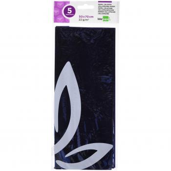 Papel Celofan Liderpapel CL18 50X70 Cm 22G/M2 Bolsa De 5 Hojas Azul