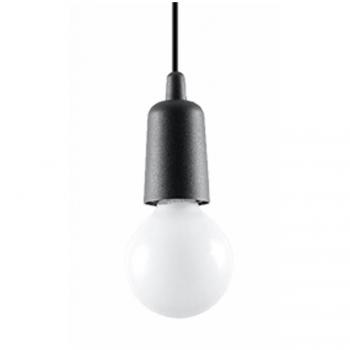 Lámpara de Techo Diego 1 Luz E27 PVC Negro