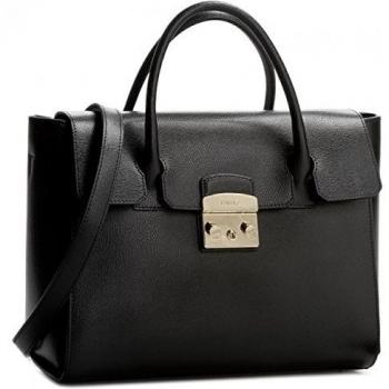 FURLA Bl0-Satchel Metropolis M Satchel O60-ONYX