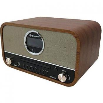 Roadstar HRA1782NDBT Microcadena Retro, Bluetooth, CD, USB, FM Radio, Dab+, AUX, Despertador, Mando a Distancia, Madera, PMP 240W