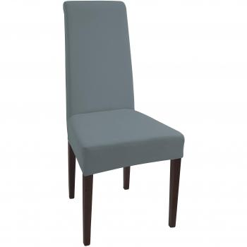 SCHEFFLER-HOME Natalie 2 fundas de sillas, estirable Cubiertas de la sillas, extraíble elástica funda, tela lycra con banda elástica para un ajuste universal, de algodón - Gris