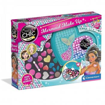 Conjunto de Maquillaje Infantil Crazy Chic Sirena - Incluye Brillos, Sombras y Aplicadores