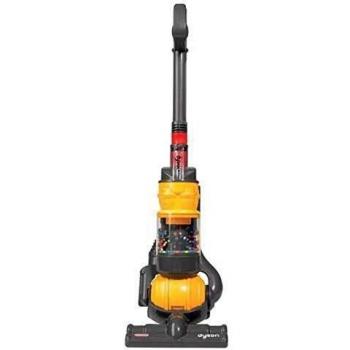 Casdon Little Helper Dyson Ball Vacuum Cleaner Toy With Working Suction and Cyclone Action Yellow and Silver Ages 3 Years+