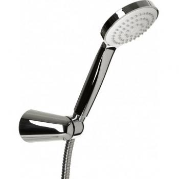 TATAY Kit de Alcachofa Ducha Marina con Soporte y Manguera 1.5M, 10 cm de Diámetro, de ABS, 1 posición, Sistema de Ahorro de Agua y Antical, Fácil Limpieza, Cromado