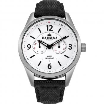 Ben Sherman Men's Carnaby Utility Watch with Calf Leather Band