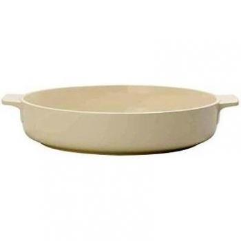 Fuente para horno redonda Clever Cooking 28 cm, Porcelana Premium, Blanca