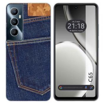 Funda de Silicona Vaquero para Realme C65 4G con Diseño Gráfico