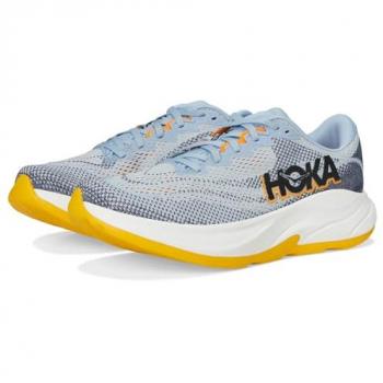 HOKA Rincon 4 Men's Road Running Shoes in Blue/Yellow, Size 41.5