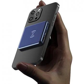 Cargador magnético inalámbrico de 5000 mAh, USB C, fuente de alimentación de emergencia, adecuado para iPhone 12/12 Mini/Pro/Max