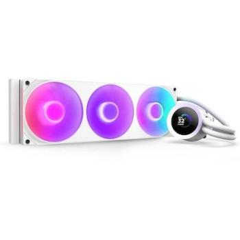NZXT Kraken Plus 360 RGB AIO Liquid CPU Cooler - White, 360mm Radiator, LCD Display