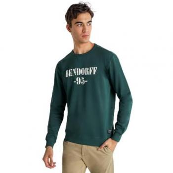 Sudadera Bendorff sin Capucha Cuello Caja Gráfica 95 Verde XL Casual Algodón Manga Larga