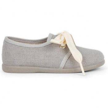 Zapato inglés de bebé niño de lino con lazo