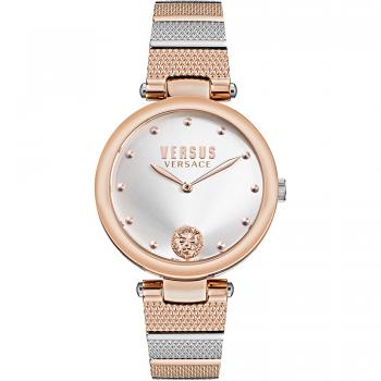 Reloj de pulsera Versus VSP1G0821 con correa color Oro rosa, Dial y Mujer Gris plata