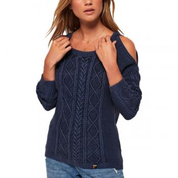 Superdry - Jerséi - para Mujer Azul Denim Wash Blue L