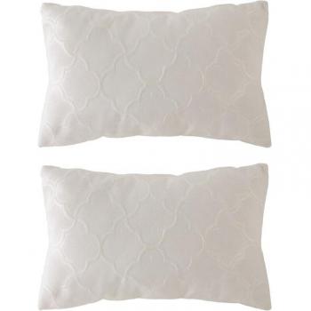 Guy Laroche - Juego de 2 fundas de almohada jacquard Dorya B 30x50 cm Crudo