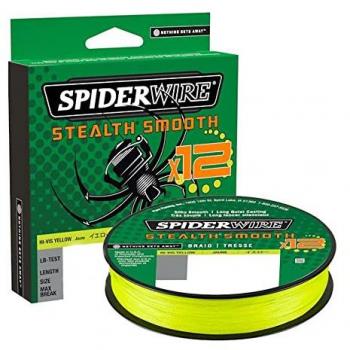 Línea Trenzada Spiderwire Stealth Smooth 12 - 150 m, Color Amarillo Hi-Vis, Diámetro 0,23 mm