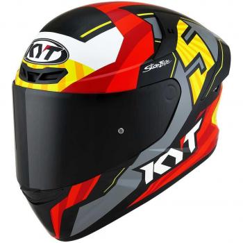 KYT Casco Integral TT-Course Flux Rojo Amarillo (S)