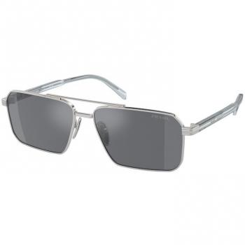 Prada PR A57S 1BC175 Men's Sunglasses Silver Size 58